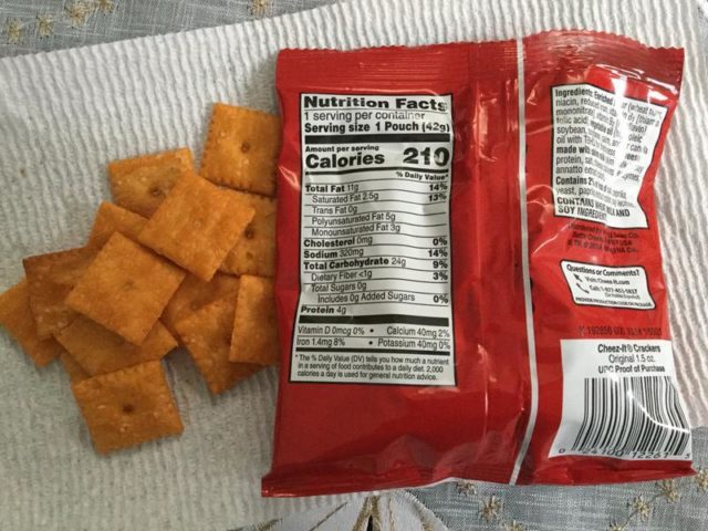 Cheez It Nutrition Facts
