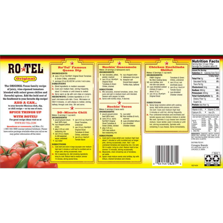 Rotel Nutrition Facts