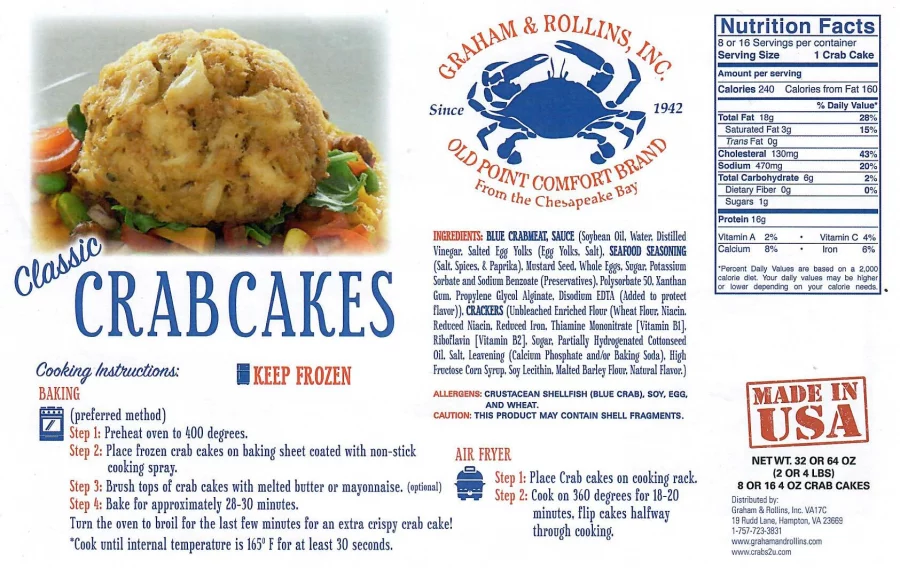 Crab Cake Nutritional Facts