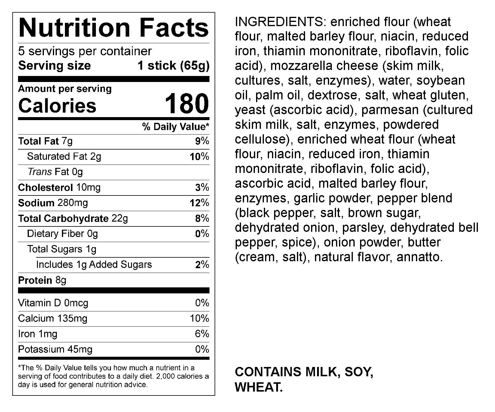 Cheese Sticks Nutrition Facts Best Facts About 